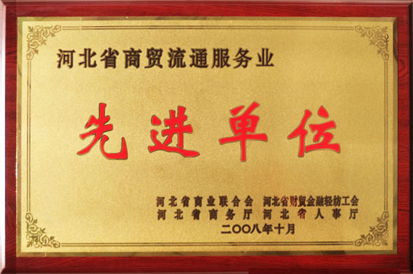 Circulation Service Advanced Unit of Hebei Province，2007 year